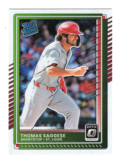2025 Donruss Thomas Saggese Card Optic RC St. Louis Cardinals