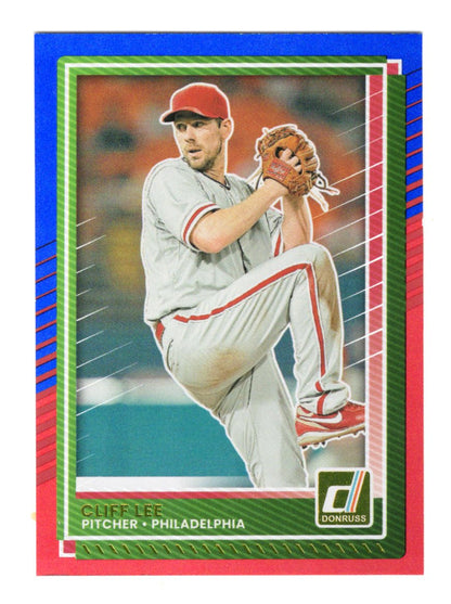 2025 Donruss Cliff Lee Card Red and Blue Philadelphia Phillies