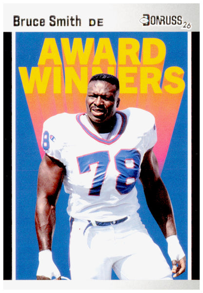 2026 Panini Decades 90s Pop Culture Bruce Smith Card Award Winners Buffalo Bills