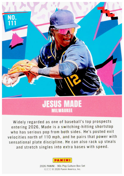 2026 Panini Decades 90s Pop Culture Jesus Made Card Milwaukee Brewers