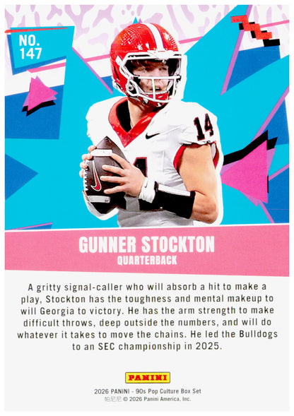2026 Panini Decades 90s Pop Culture Gunner Stockton Card Georgia Bulldogs