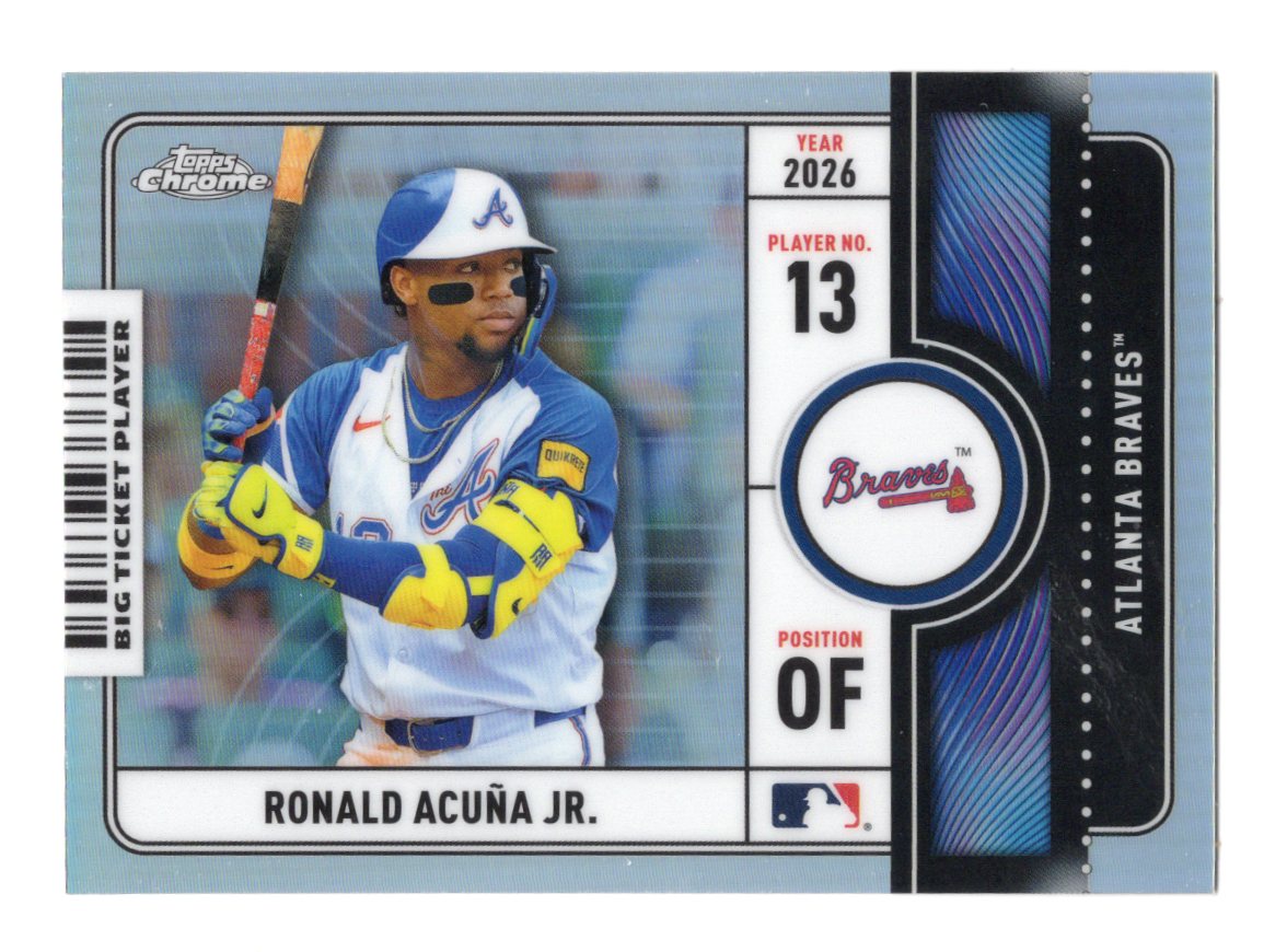 2026 Topps Chrome Ronald Acuña Jr. Card Big Ticket Players Atlanta Braves