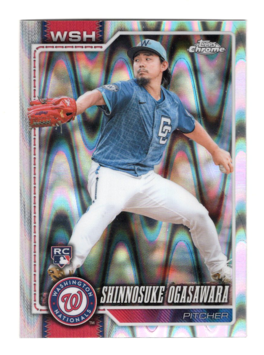 2026 Topps Chrome Shinnosuke Ogasawara Card Raywave Refractors RC