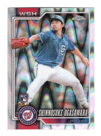 2026 Topps Chrome Shinnosuke Ogasawara Card Raywave Refractors RC