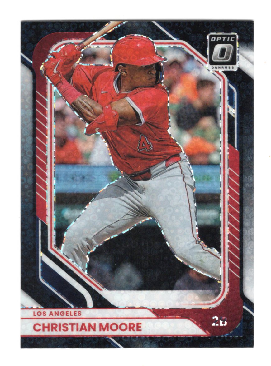 2026 Donruss Christian Moore Card Optic Circles RC Los Angeles Angels