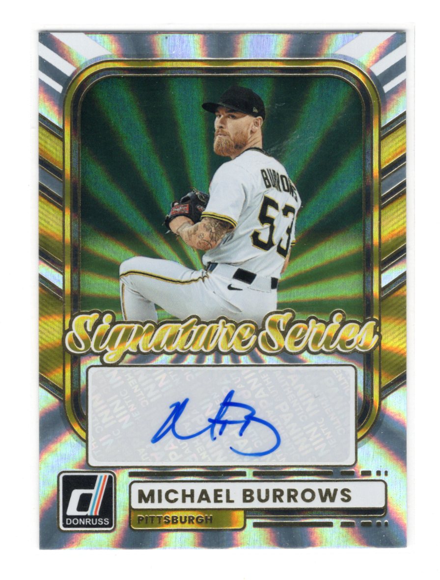 2026 Donruss Michael Burrows Card Signature Series AU Pittsburgh Pirates