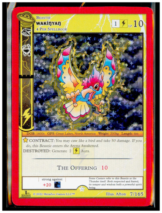 Wakinyan 007/165 Gold UFO First Edition MetaZoo Near Mint