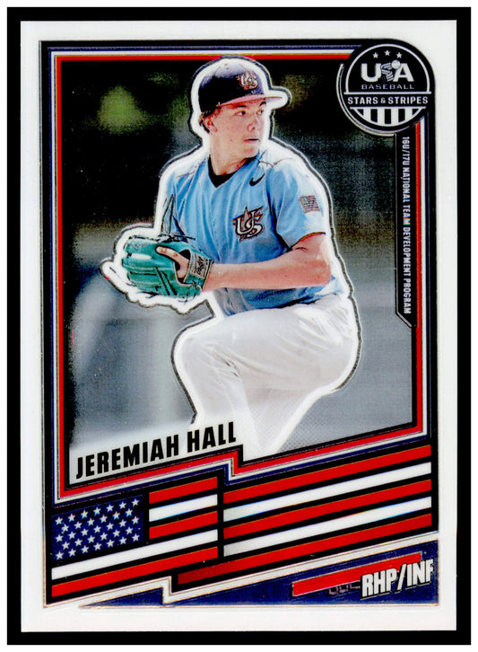 2026 Panini Stars & Stripes Prizm USA Baseball Jeremiah Hall Card usa