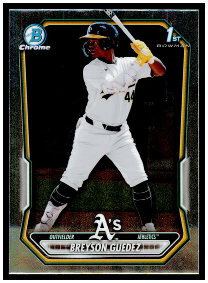 2026 Bowman Breyson Guedez Card Chrome Prospects Athletics