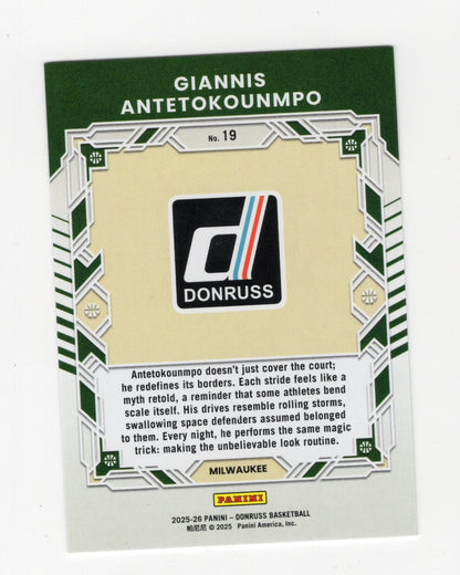 2025-26 Donruss Giannis Antetokounmpo Card Elite Series Milwaukee Bucks
