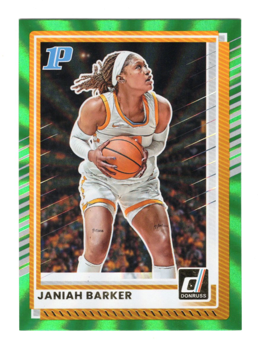 2025-26 Donruss Janiah Barker Card Holo Green Laser Tennessee Volunteers