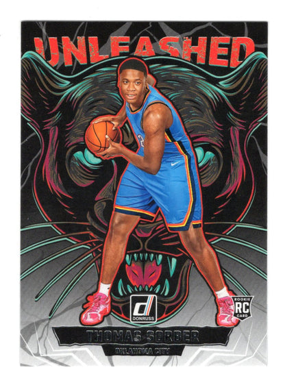 2025-26 Donruss Thomas Sorber Card Unleashed Oklahoma City Thunder