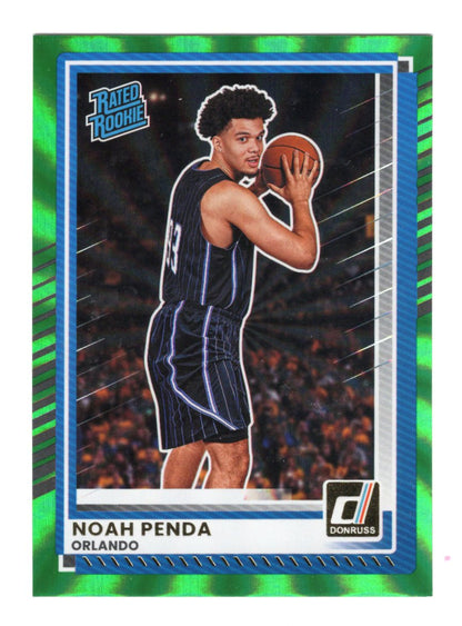 2025-26 Donruss Noah Penda Card Holo Green Laser Orlando Magic