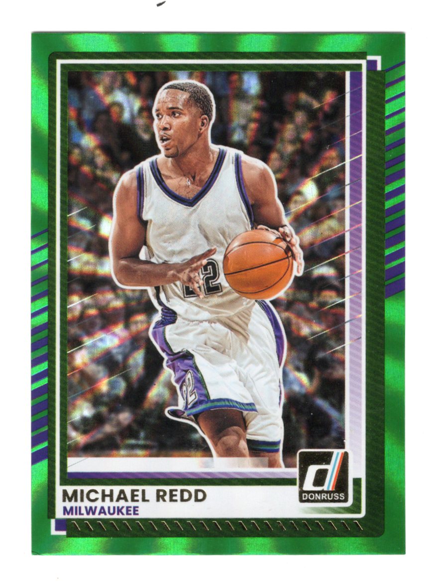 2025-26 Donruss Michael Redd Card Holo Green Laser Milwaukee Bucks