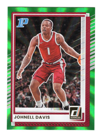 2025-26 Donruss Johnell Davis Card Holo Green Laser Arkansas Razorbacks