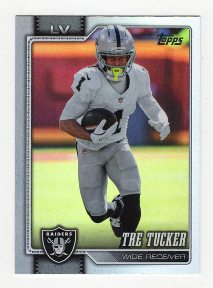 2026 Topps Flagship Tre Tucker Card Rainbow Foil Las Vegas Raiders