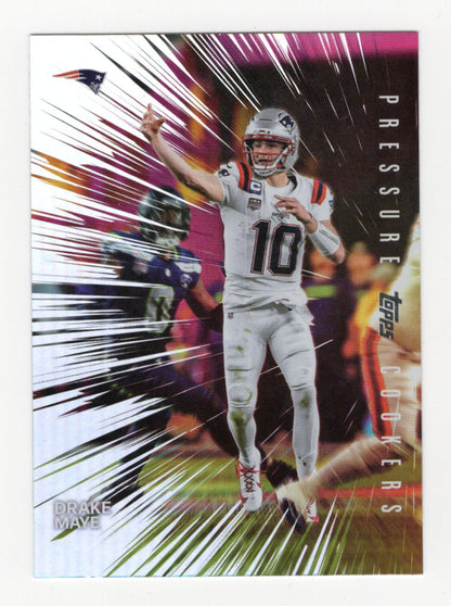 2026 Topps Flagship Drake Maye Card Pressure Cookers New England Patriots