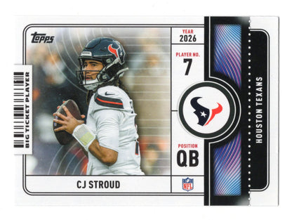 2026 Topps Flagship CJ Stroud Card Big Ticket Players Houston Texans