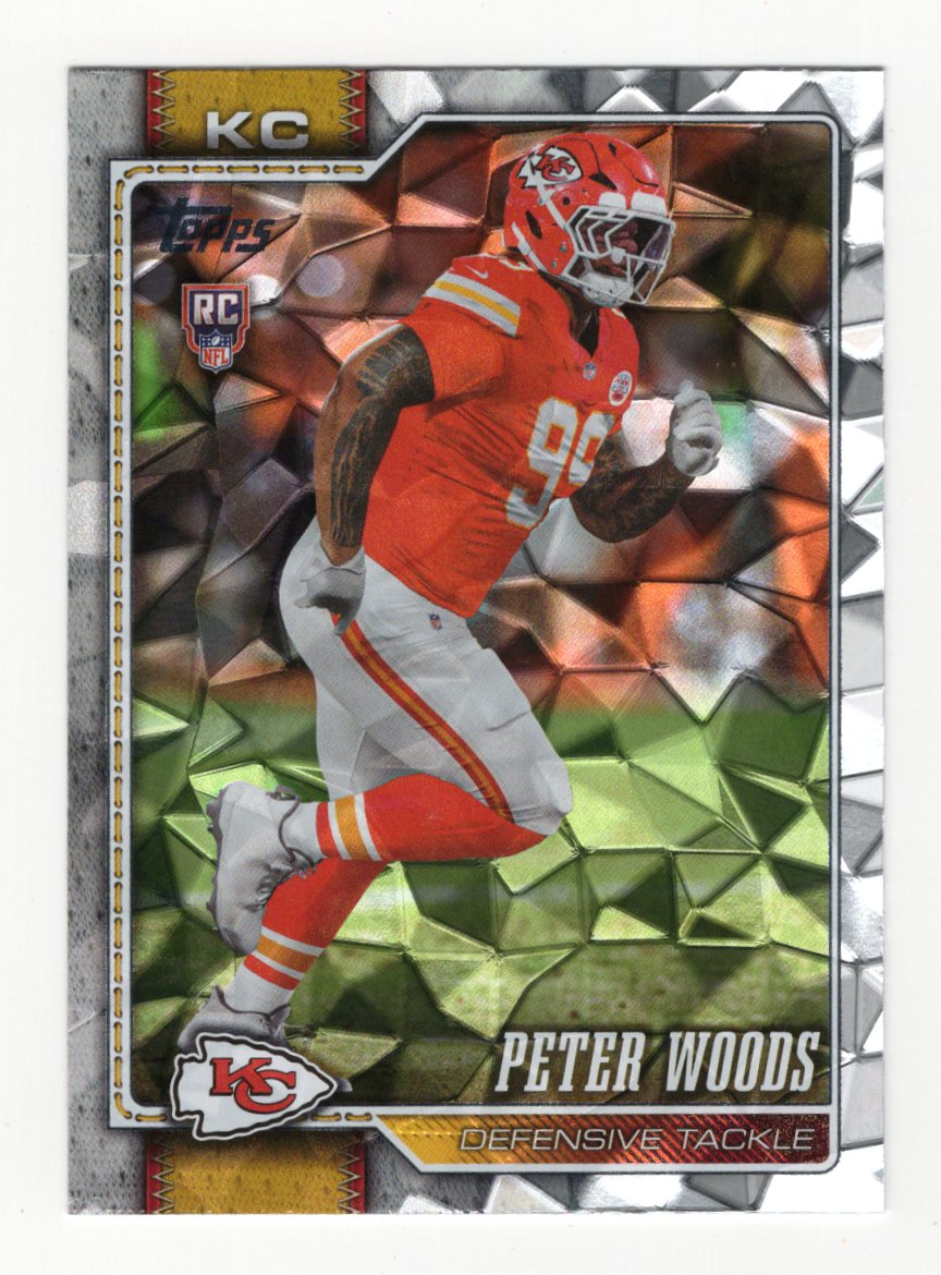 2026 Topps Flagship Peter Woods Card Diamante Foil Kansas City Chiefs