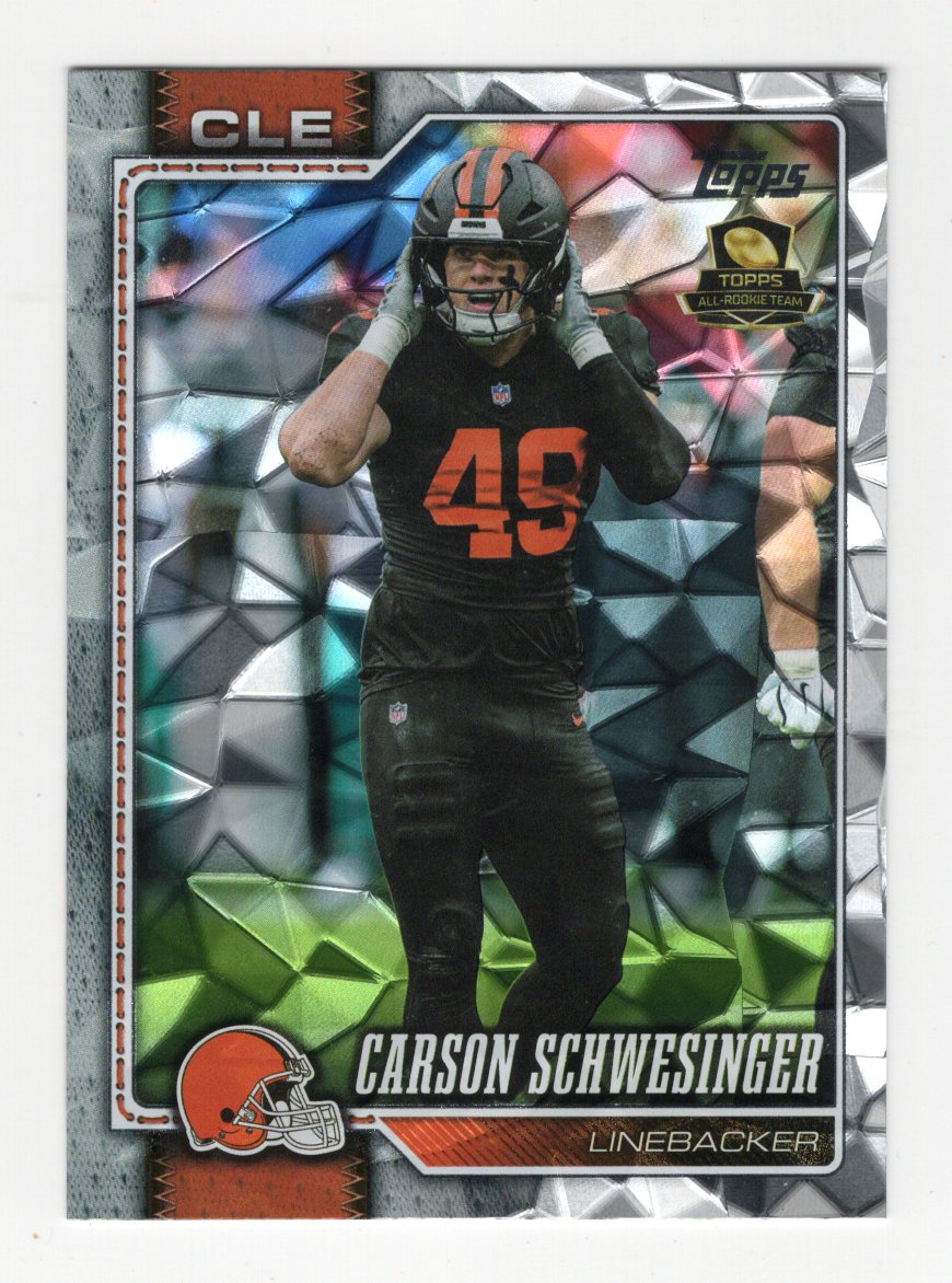 2026 Topps Flagship Carson Schwesinger Card Diamante Foil Cleveland Browns
