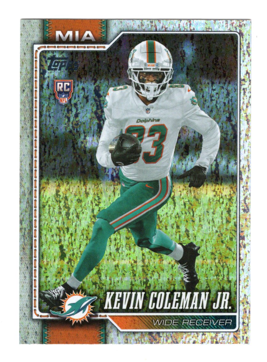 2026 Topps Flagship Kevin Coleman Jr. Card Holo Foil Miami Dolphins