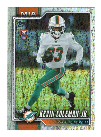 2026 Topps Flagship Kevin Coleman Jr. Card Holo Foil Miami Dolphins