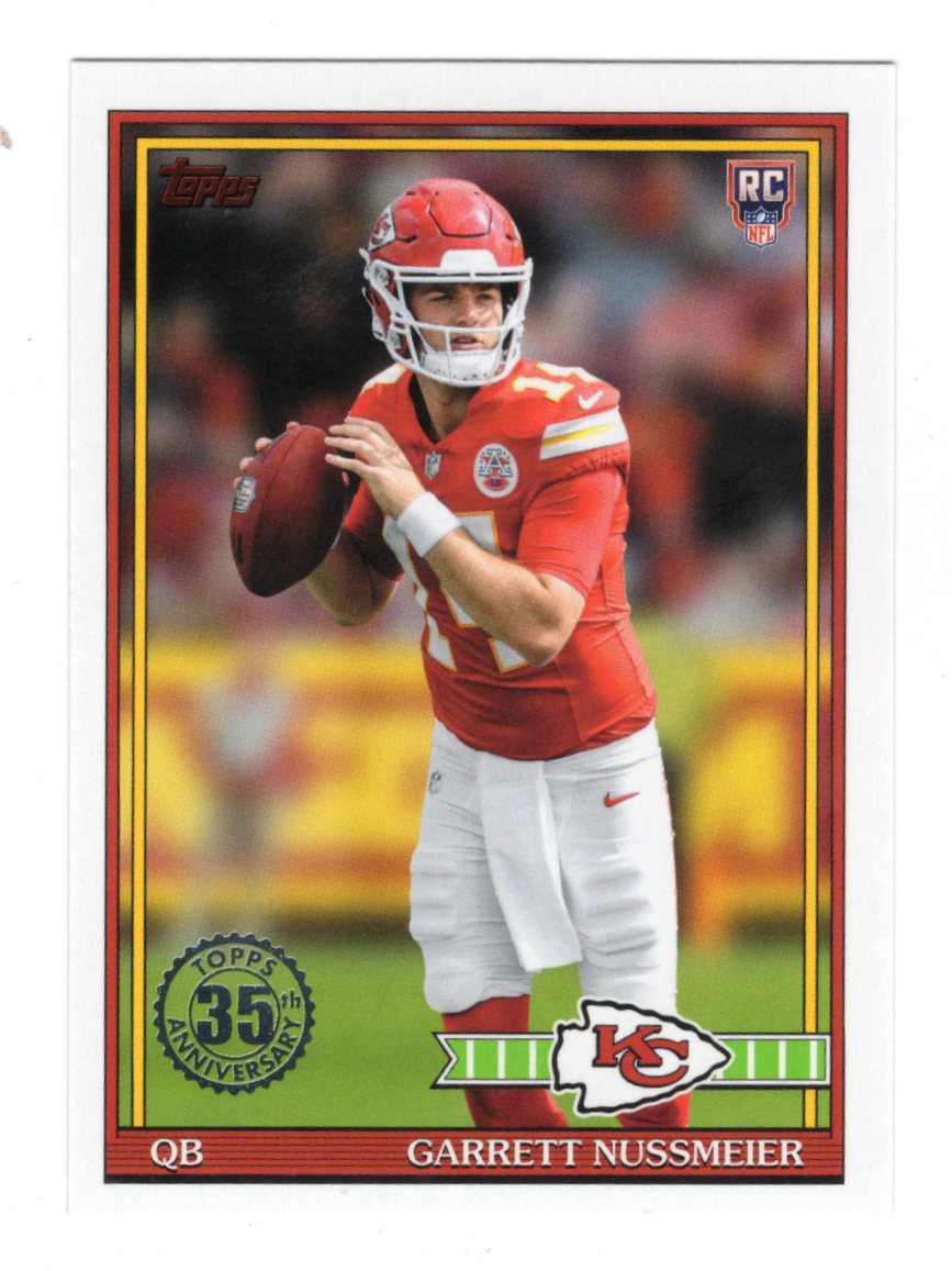 2026 Topps Flagship Garrett Nussmeier Card 1991 Topps Football Rookies