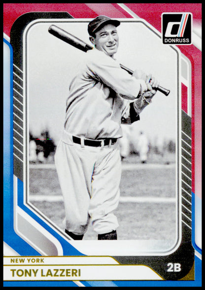 2026 Donruss Tony Lazzeri Card Red and Blue New York Yankees