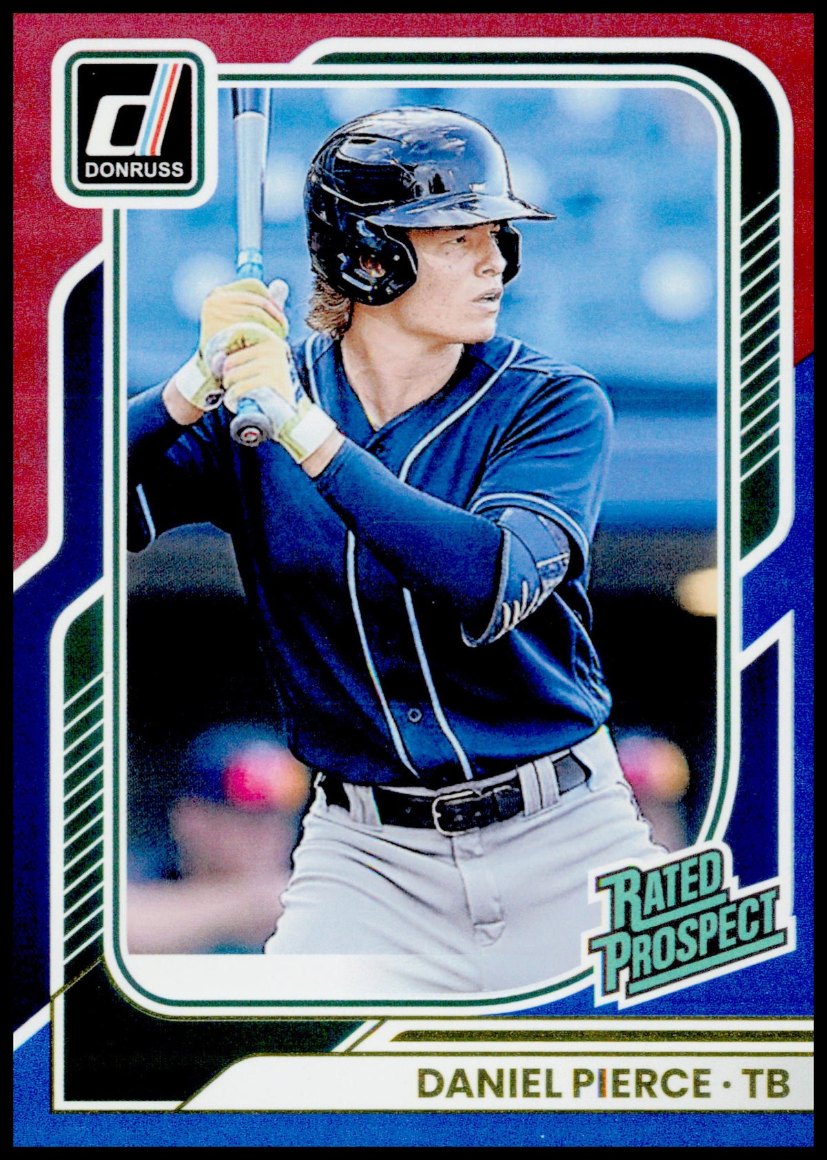 2026 Donruss Daniel Pierce Card Red and Blue Tampa Bay Rays