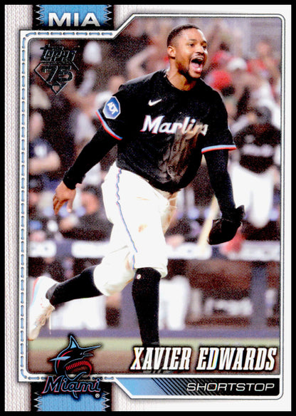 2026 Topps Xavier Edwards Card Miami Marlins