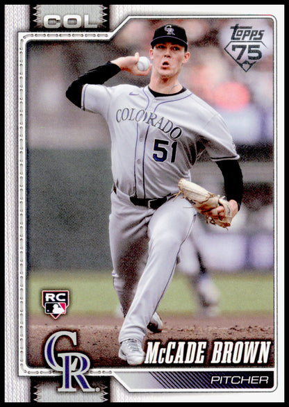 2026 Topps McCade Brown Card RC Colorado Rockies