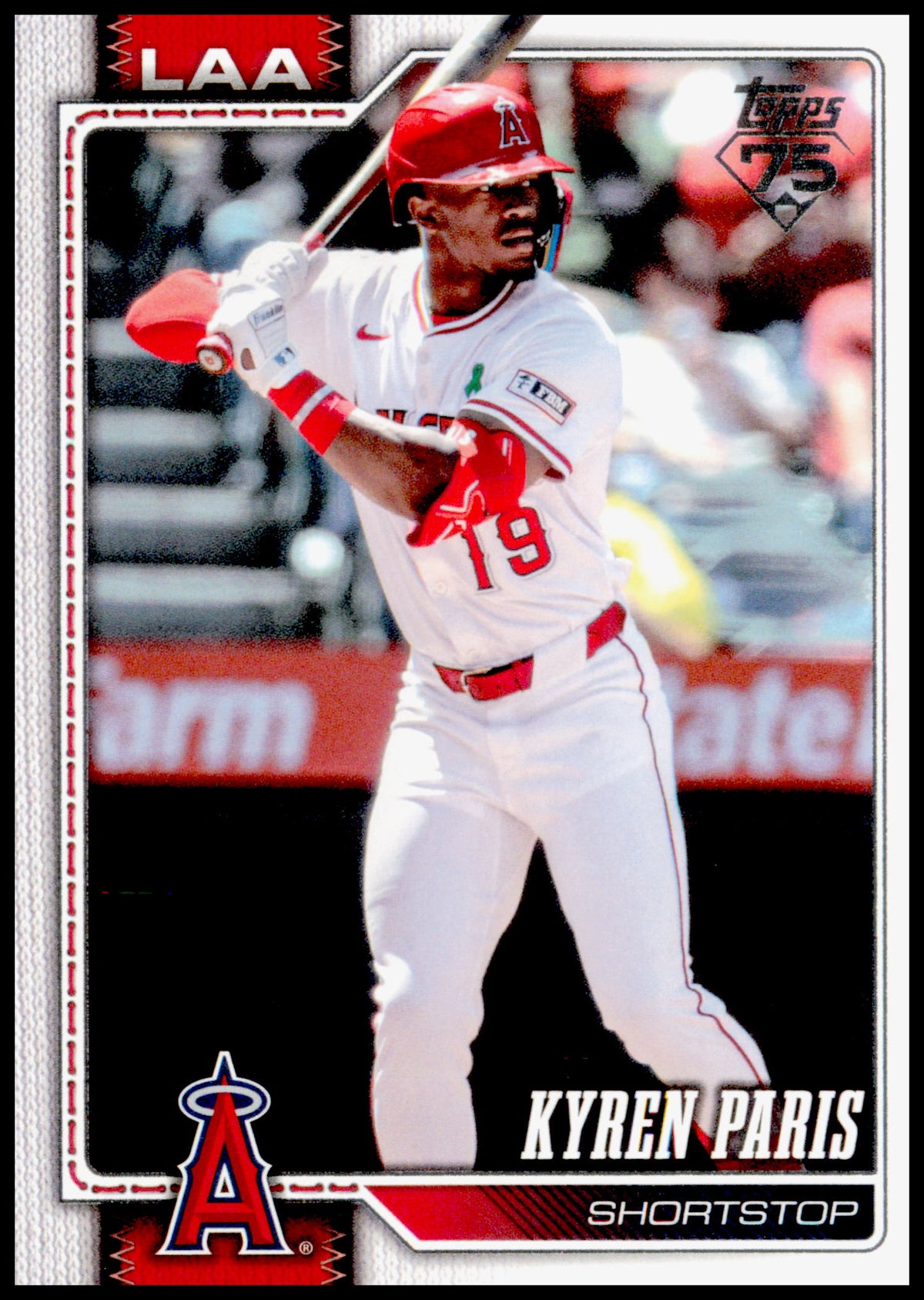 2026 Topps Kyren Paris Card Los Angeles Angels