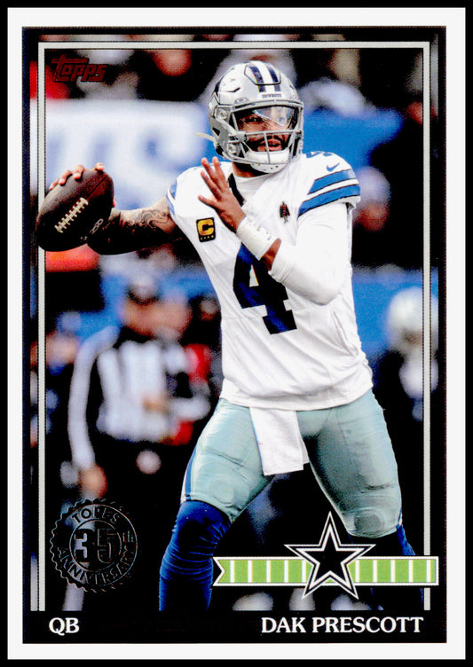 2026 Topps Flagship Dak Prescott Card 1991 Topps Football Dallas Cowboys