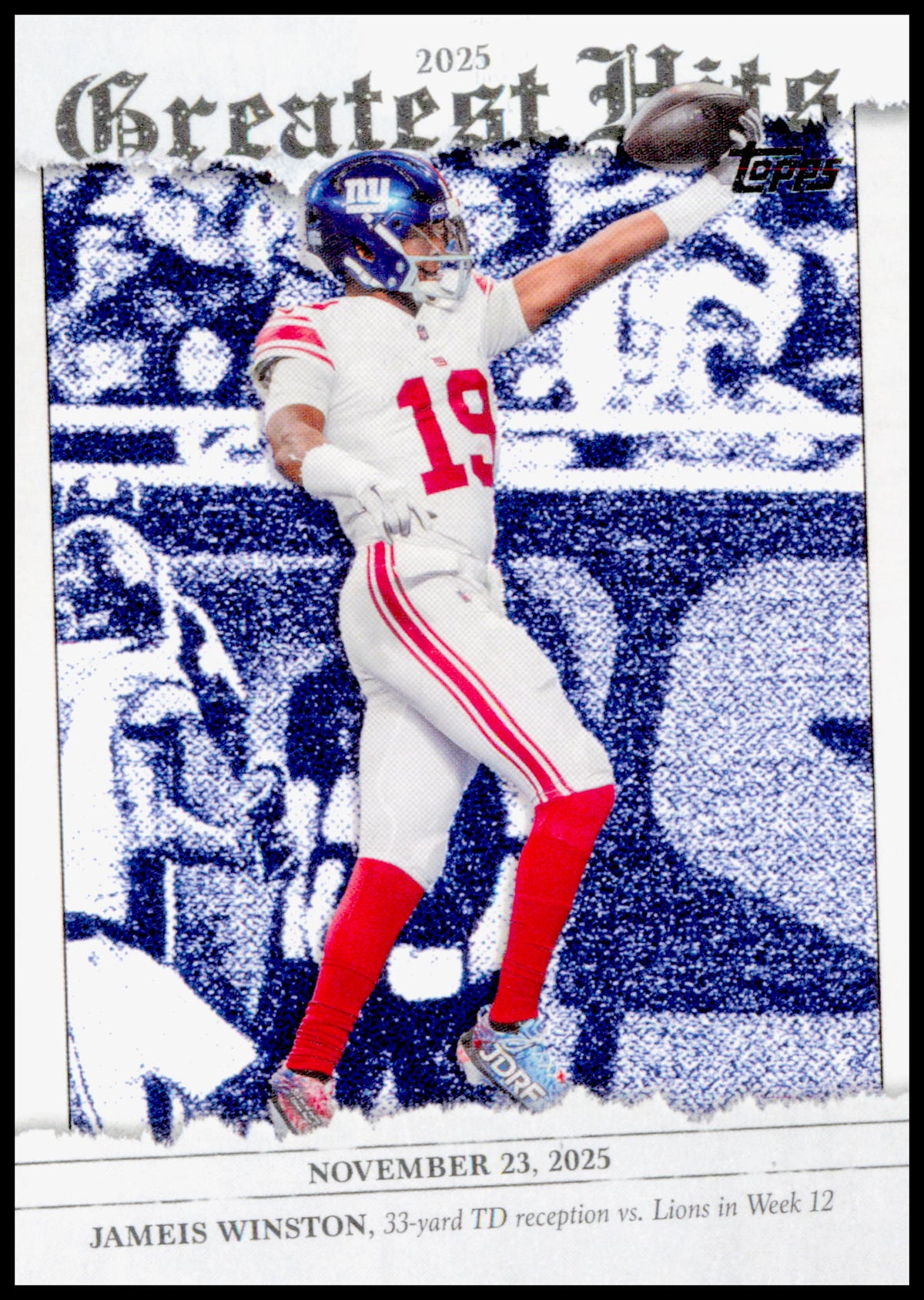 2026 Topps Flagship Jameis Winston Card 2025 Greatest Hits New York Giants