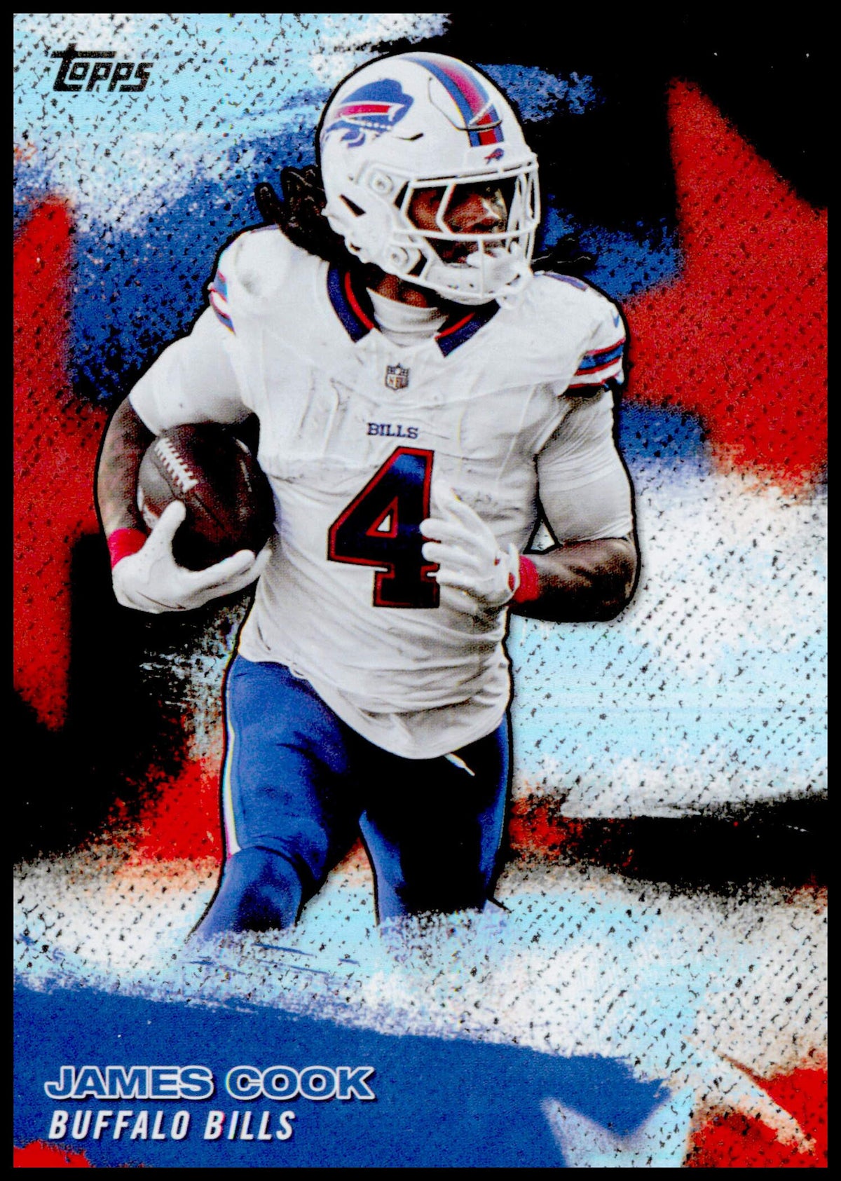 2026 Topps Flagship James Cook Card NFL Stars Pink Crackle Buffalo Bills