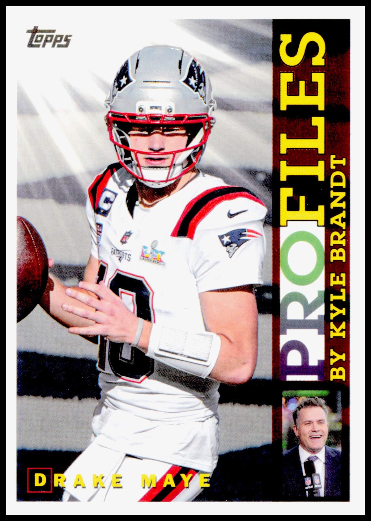 2026 Topps Flagship Drake Maye Card Topps Profiles New England Patriots