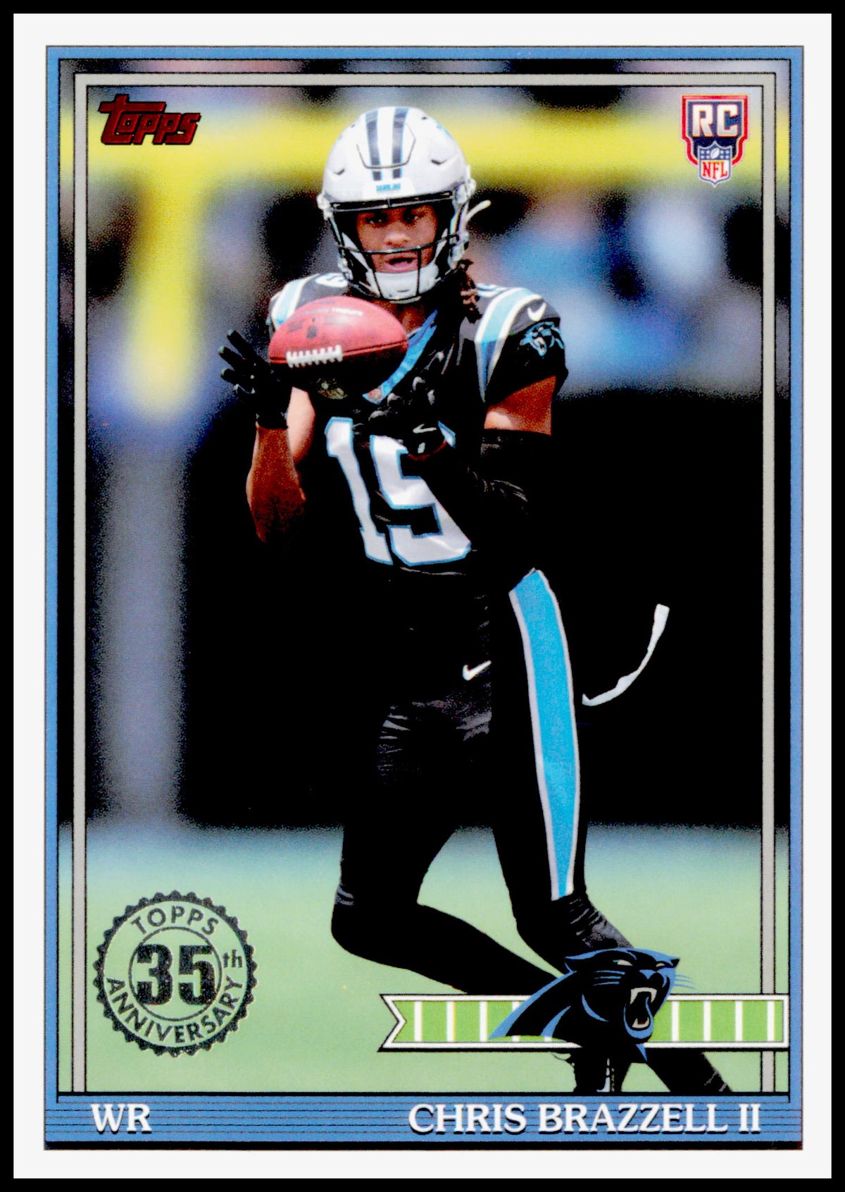 2026 Topps Flagship Chris Brazzell II Card 1991 Topps Football Rookies Panthers