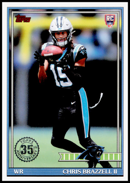 2026 Topps Flagship Chris Brazzell II Card 1991 Topps Football Rookies Panthers