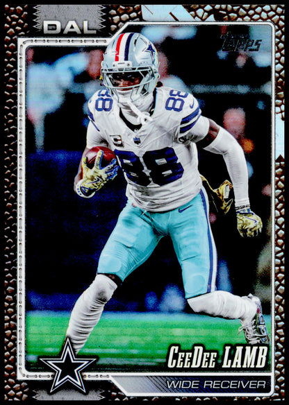 2026 Topps Flagship CeeDee Lamb Card Football Leather Foil Dallas Cowboys