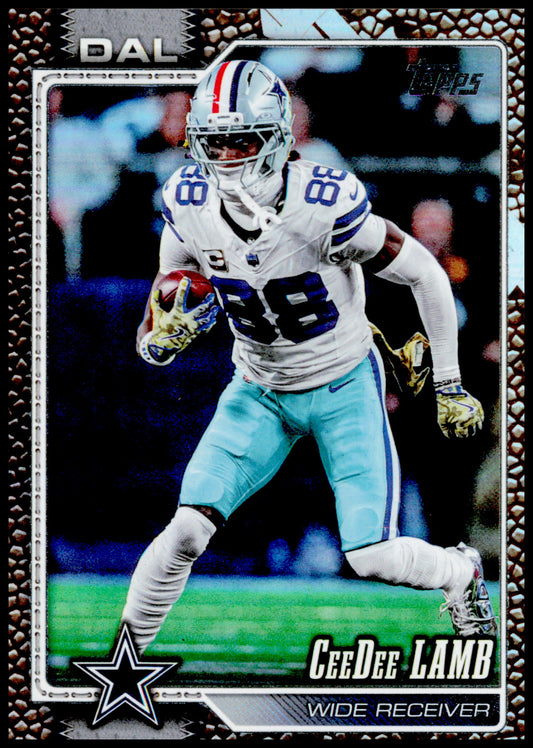 2026 Topps Flagship CeeDee Lamb Card Football Leather Foil Dallas Cowboys