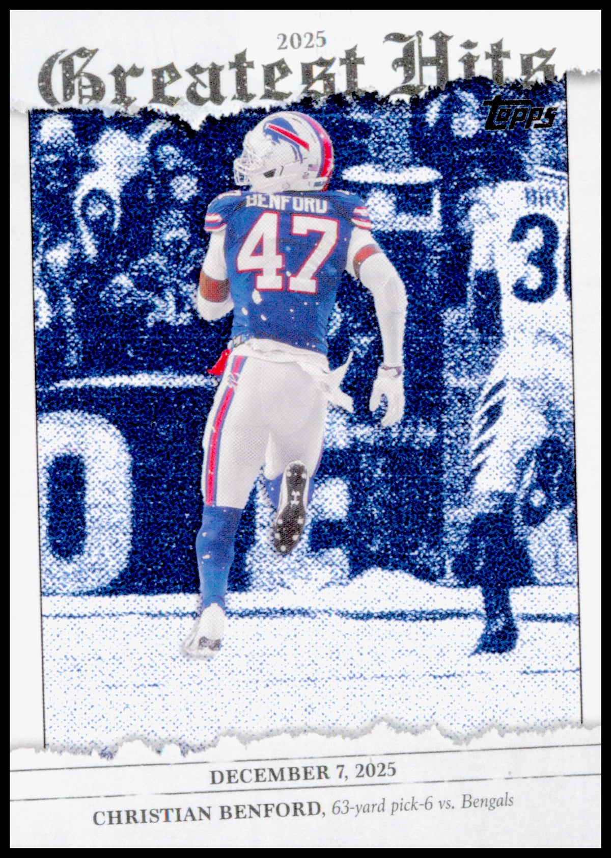 2026 Topps Flagship Christian Benford Card 2025 Greatest Hits Buffalo Bills