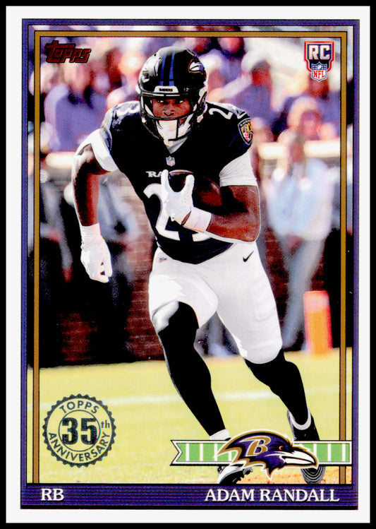 2026 Topps Flagship Adam Randall Card 1991 Topps Football Rookies  Ravens