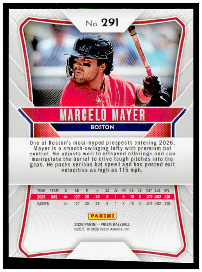 2026 Panini Prizm Marcelo Mayer Card Boston Red Sox