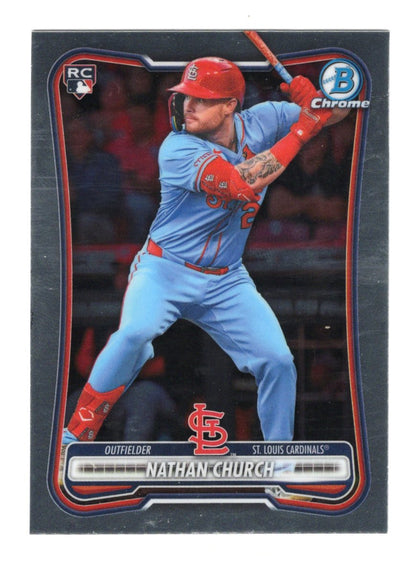 2026 Bowman Chrome Nathan Church Card RC St. Louis Cardinals