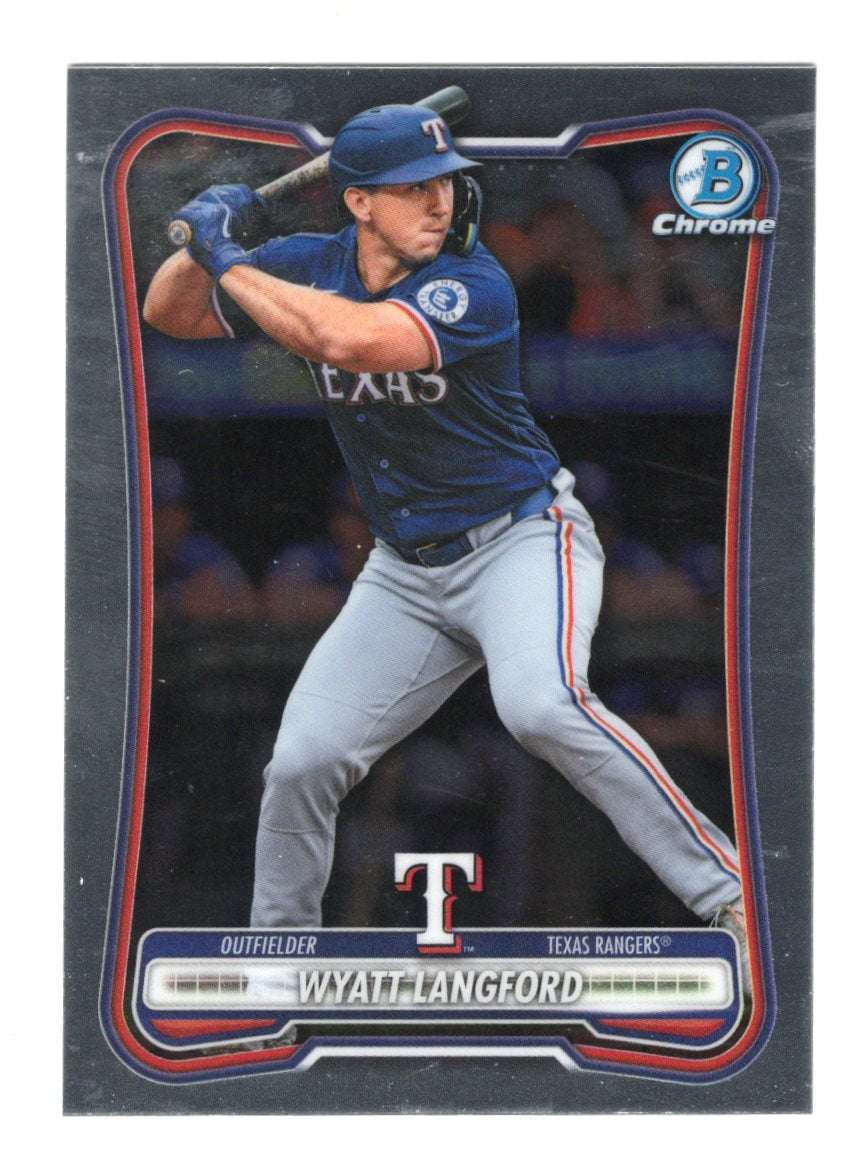 2026 Bowman Chrome Wyatt Langford Card Texas Rangers