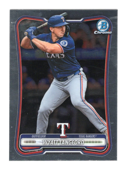 2026 Bowman Chrome Wyatt Langford Card Texas Rangers