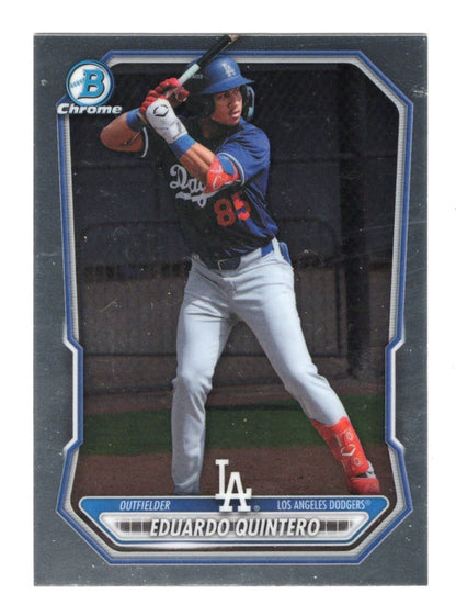 2026 Bowman Chrome Eduardo Quintero Card Prospects Los Angeles Dodgers