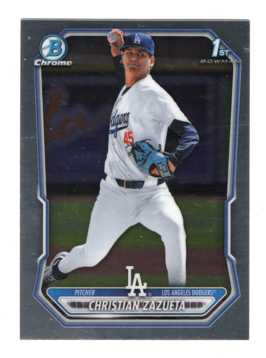 2026 Bowman Chrome Christian Zazueta Card Prospects Los Angeles Dodgers