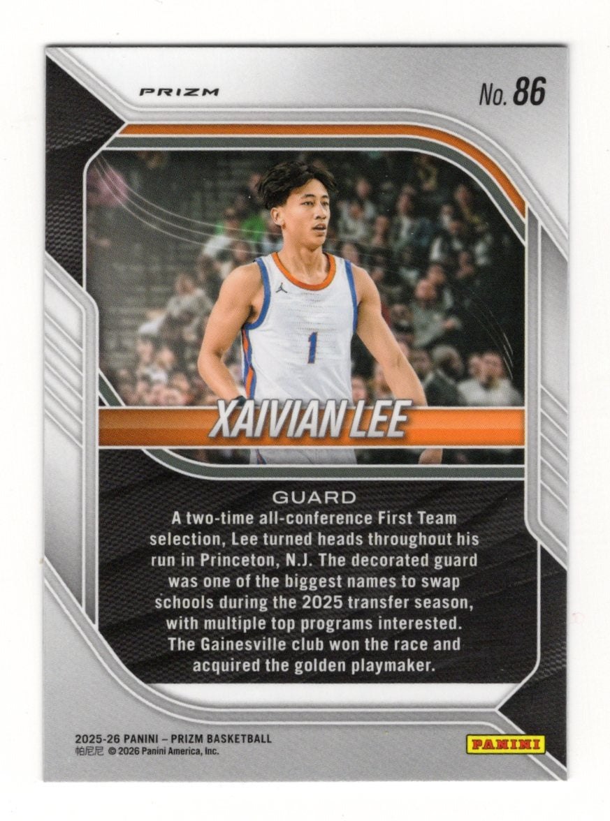 2025-26 Panini Prizm Xaivian Lee Card Purple Wave Prizm Florida Gators