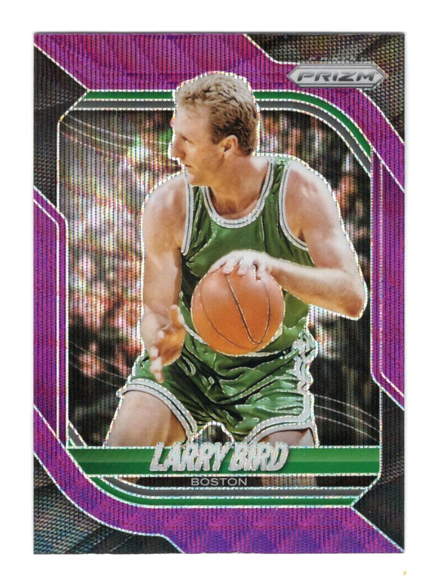 2025-26 Panini Prizm Larry Bird Card Purple Wave Prizm Boston Celtics